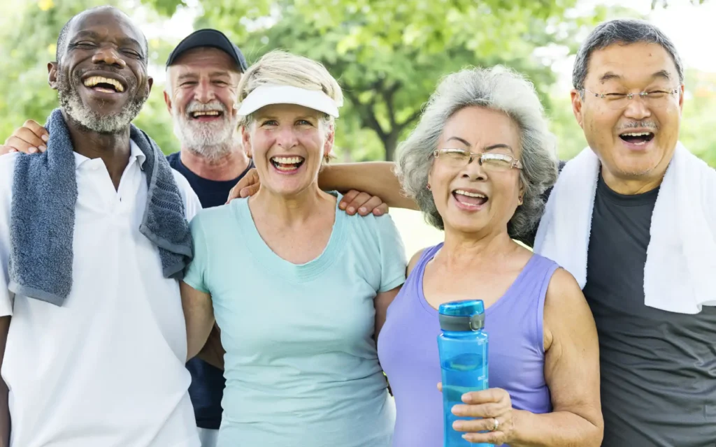Group of People feel happy after the exercise